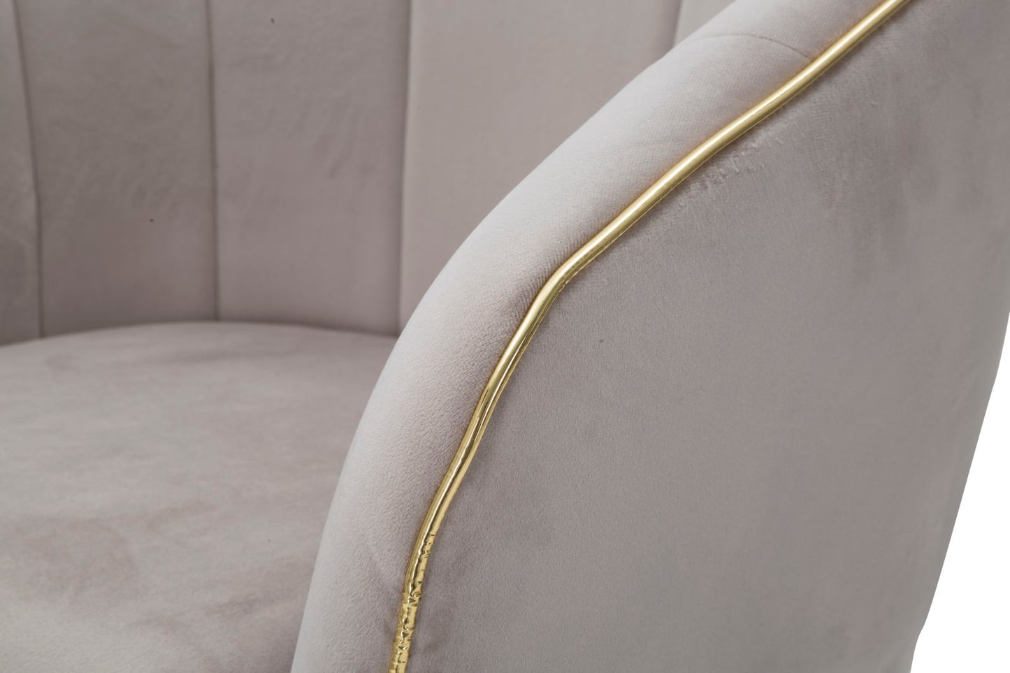Poltrona Paris Grigia Dourado Cm 62x58x78