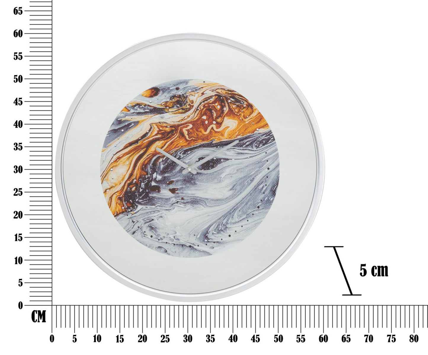 Relógio de Parede Mirror Grey Cm ø 60x5