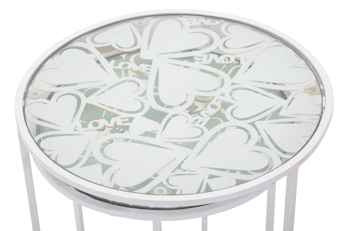 Mesas Auxiliares Branco Harts Par Cm ø 43x60-38x55