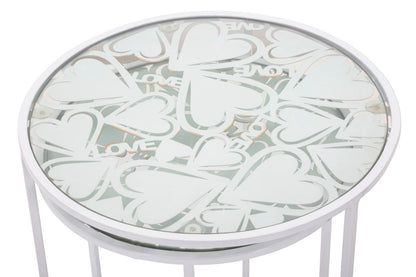 Mesas Auxiliares Branco Harts Par Cm ø 43x60-38x55