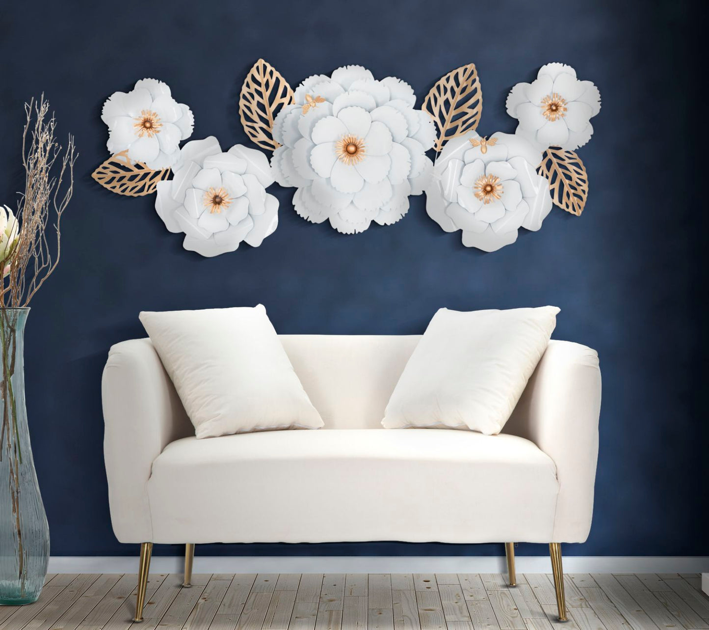 Painel de Parede Branco Decor 158x9x60