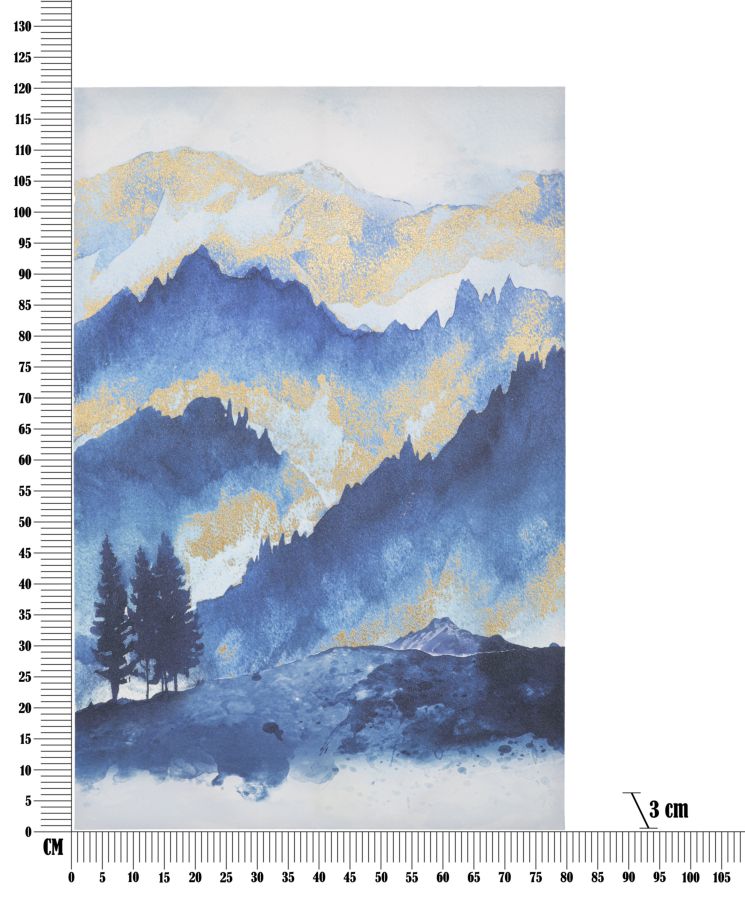 Estampa pintada Mountain Tree Cm 80x3x120