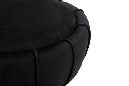 Banco Flor Cm Preto Cm ø 40x44