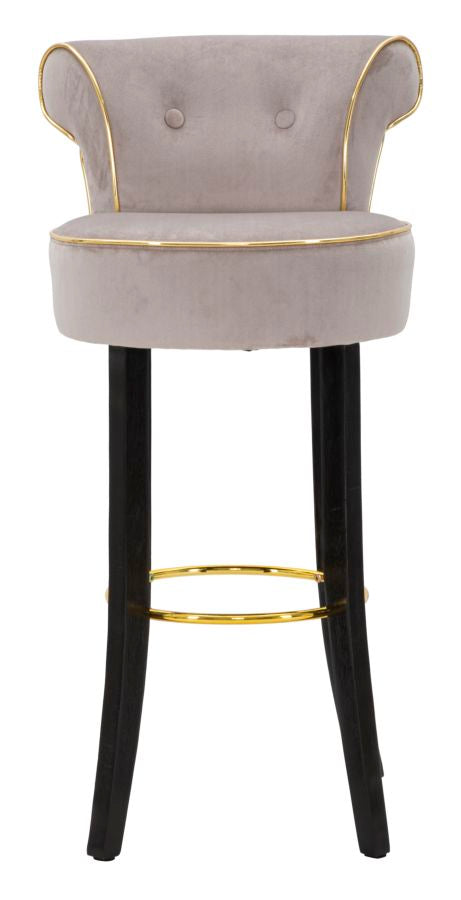 Banco Bar Luxy Grigio Cm 46x48x96
