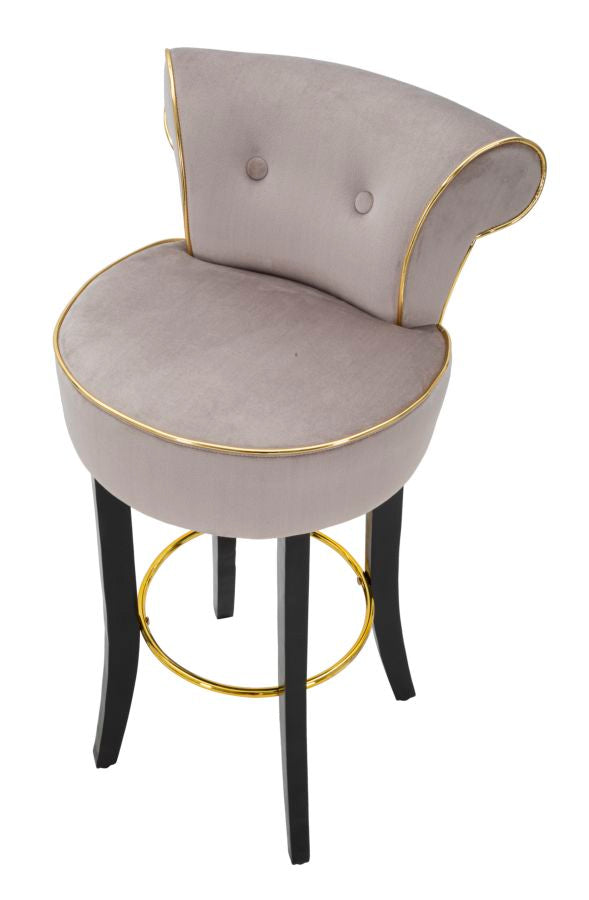 Banco Bar Luxy Grigio Cm 46x48x96