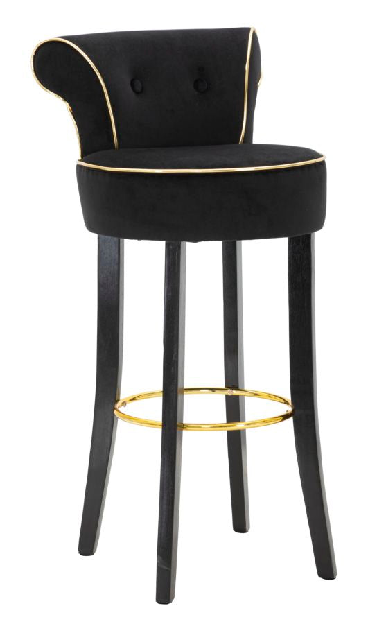 Banco Bar Luxy Preto Cm 46x48x96