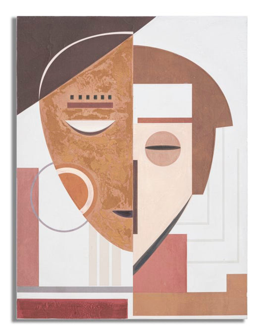 Pintura Sobre Tela Ethnic Rosto Cm 60x2,7x80