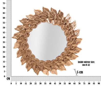 Espelho de Parede Glam Petal Rame Cm ø 73x5