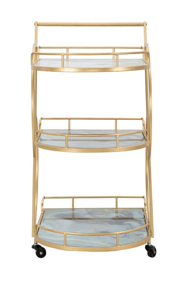 Carrinho Marble Glass Mix Cm71x45,5x84,5