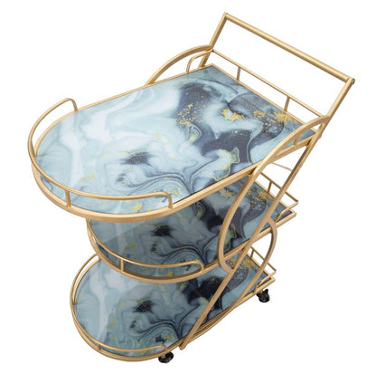 Carrinho Marble Glass Mix Cm71x45,5x84,5