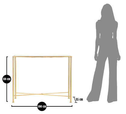 Consola Borboletas Glass Cm 100x35x80