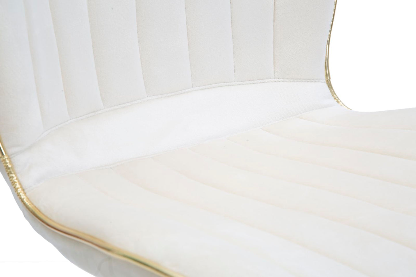 Cadeira Paris Space Creme  Dourado Conjunto 2 Un. Cm 46x58x77