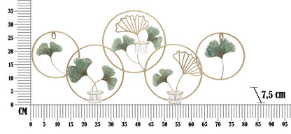 Porta velas de Parede Greenery Cm 80x7,5x35,5
