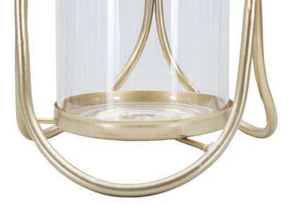 Porta velas Glox Dourado Cm ø 16x21,5