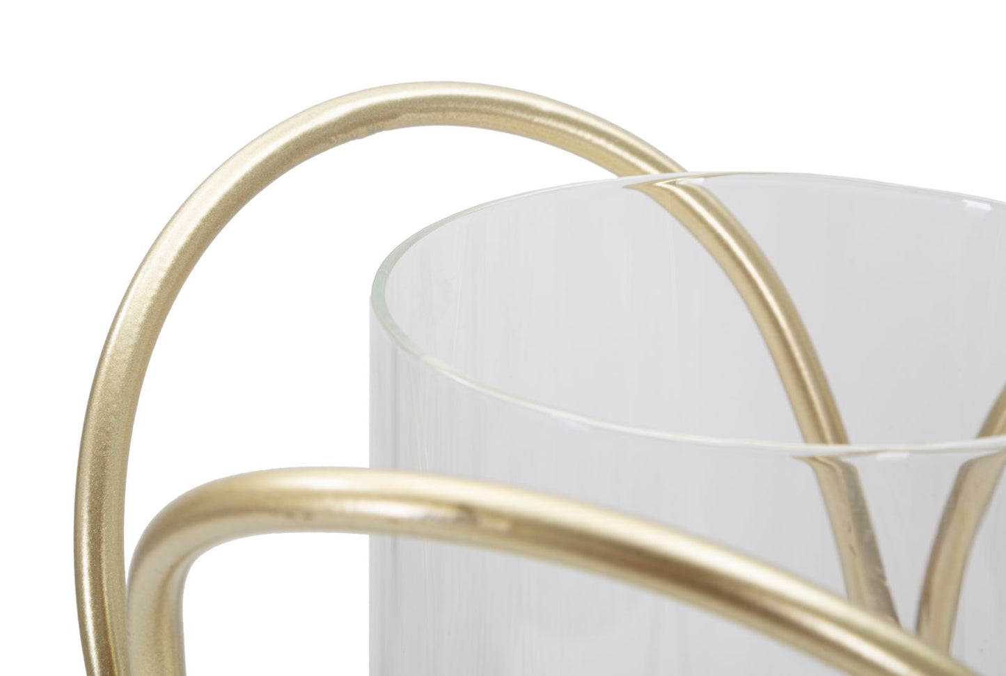 Porta velas Glox Dourado Cm ø 16x21,5