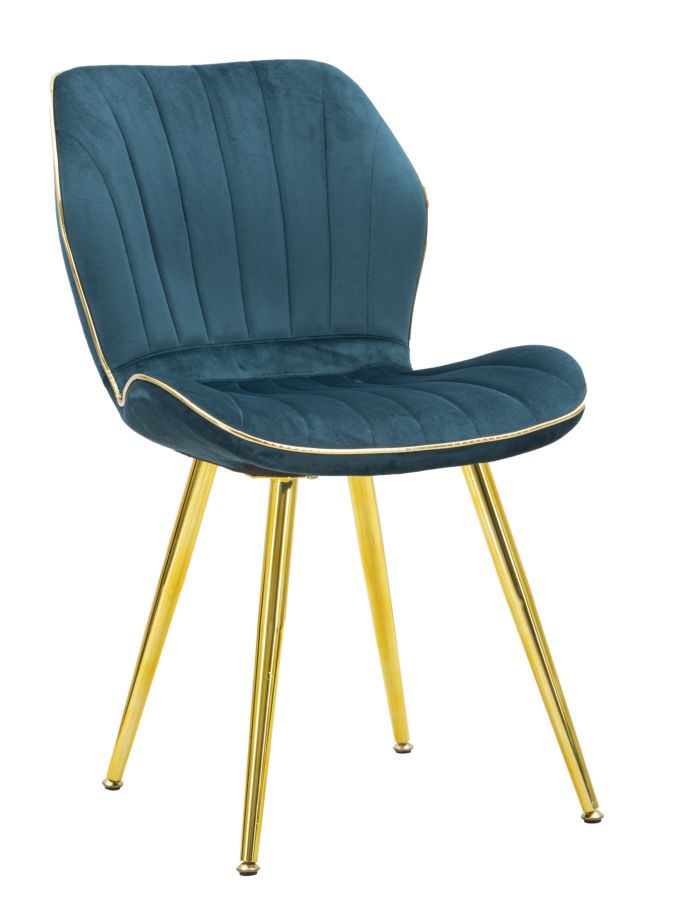 Cadeira Paris Space Ottanio  Dourado Conjunto 2 Un. Cm 46x58x77