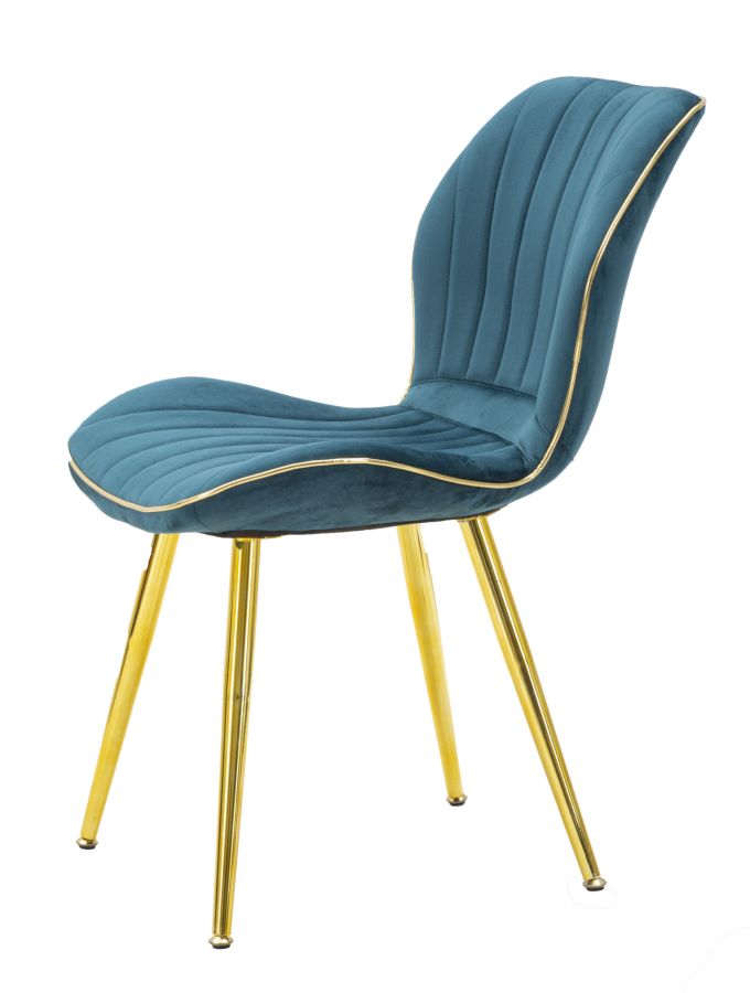 Cadeira Paris Space Ottanio  Dourado Conjunto 2 Un. Cm 46x58x77