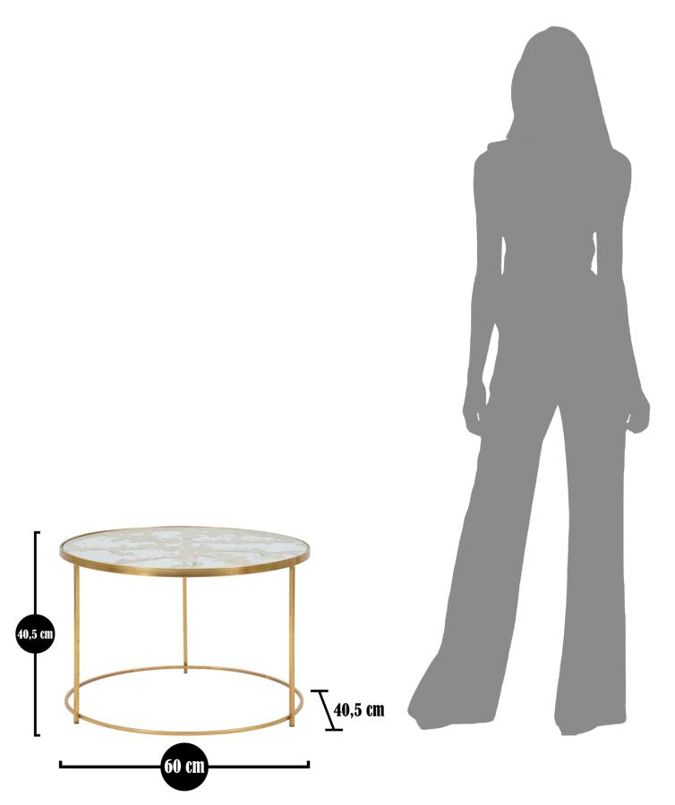 Mesa de Café Borboletas Cm ø 60x40,5