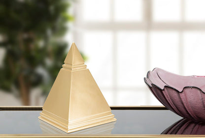 Pirâmide Dourado Cm 11,5x11,5x15,5