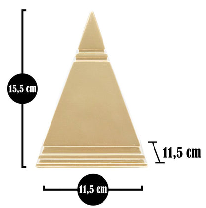 Pirâmide Dourado Cm 11,5x11,5x15,5