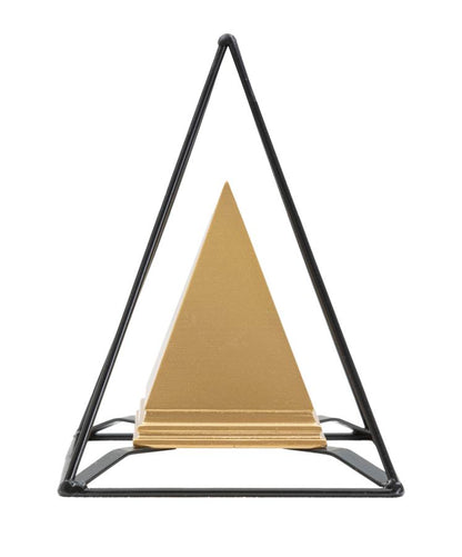 Pirâmide Dourado com Ferro Cm 15x15x21
