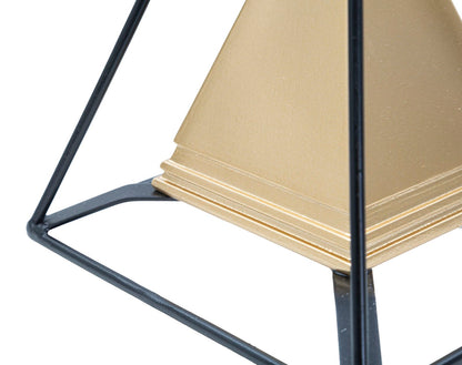 Pirâmide Dourado com Ferro Cm 15x15x21