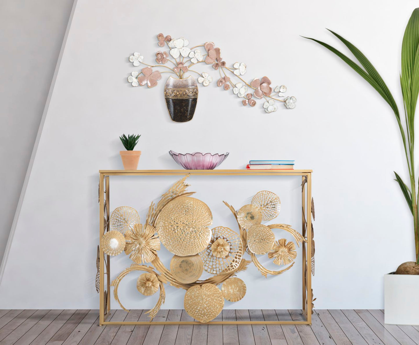 Painel em Ferro Vase New Cm 87,5x6x46