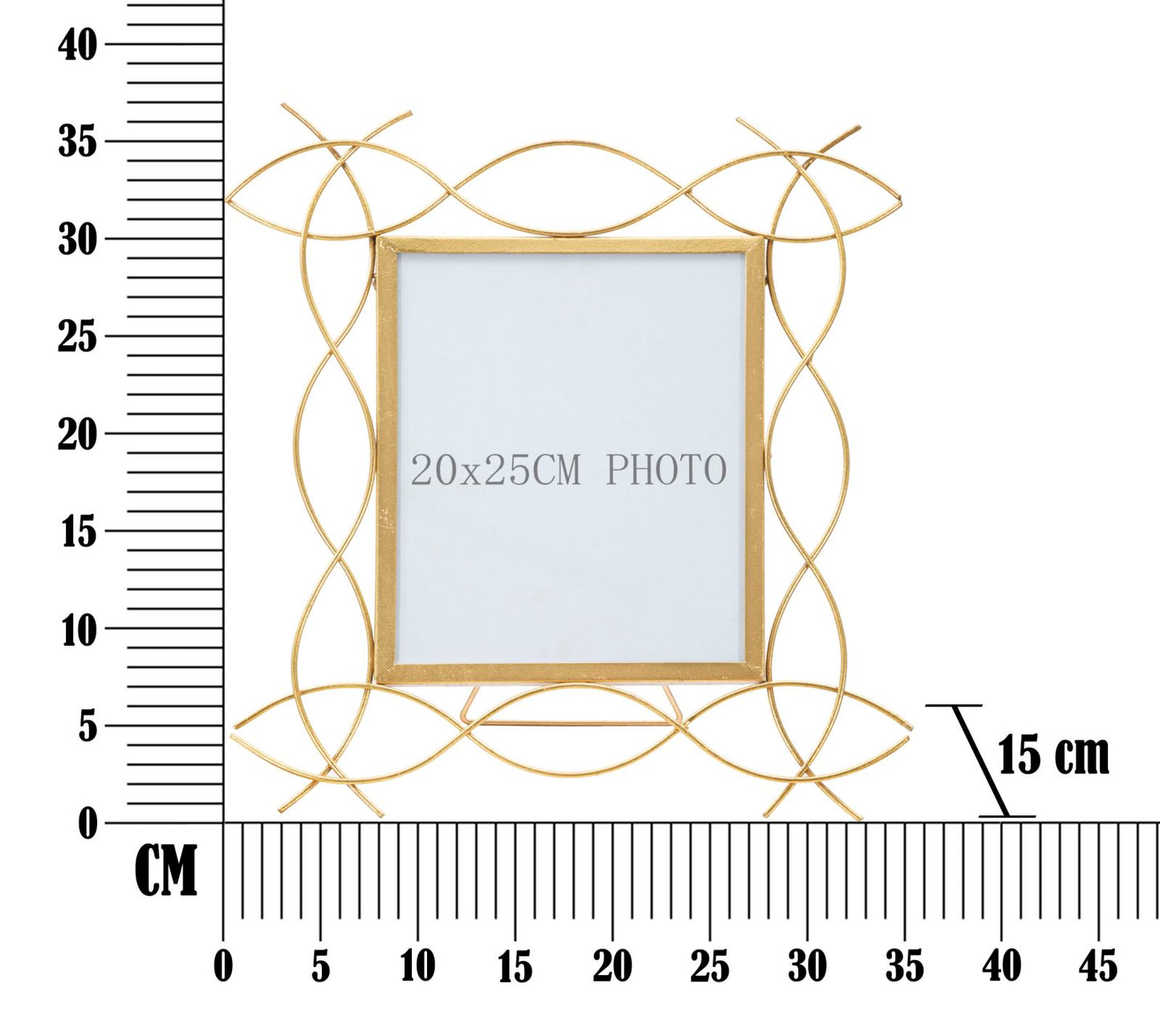 Moldura Iron Glam x Cm 35,5x1,5x37 (medida Interna 20x25)