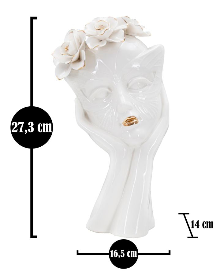 Jarra Mulher Mask Cm 16,5x14x27,3