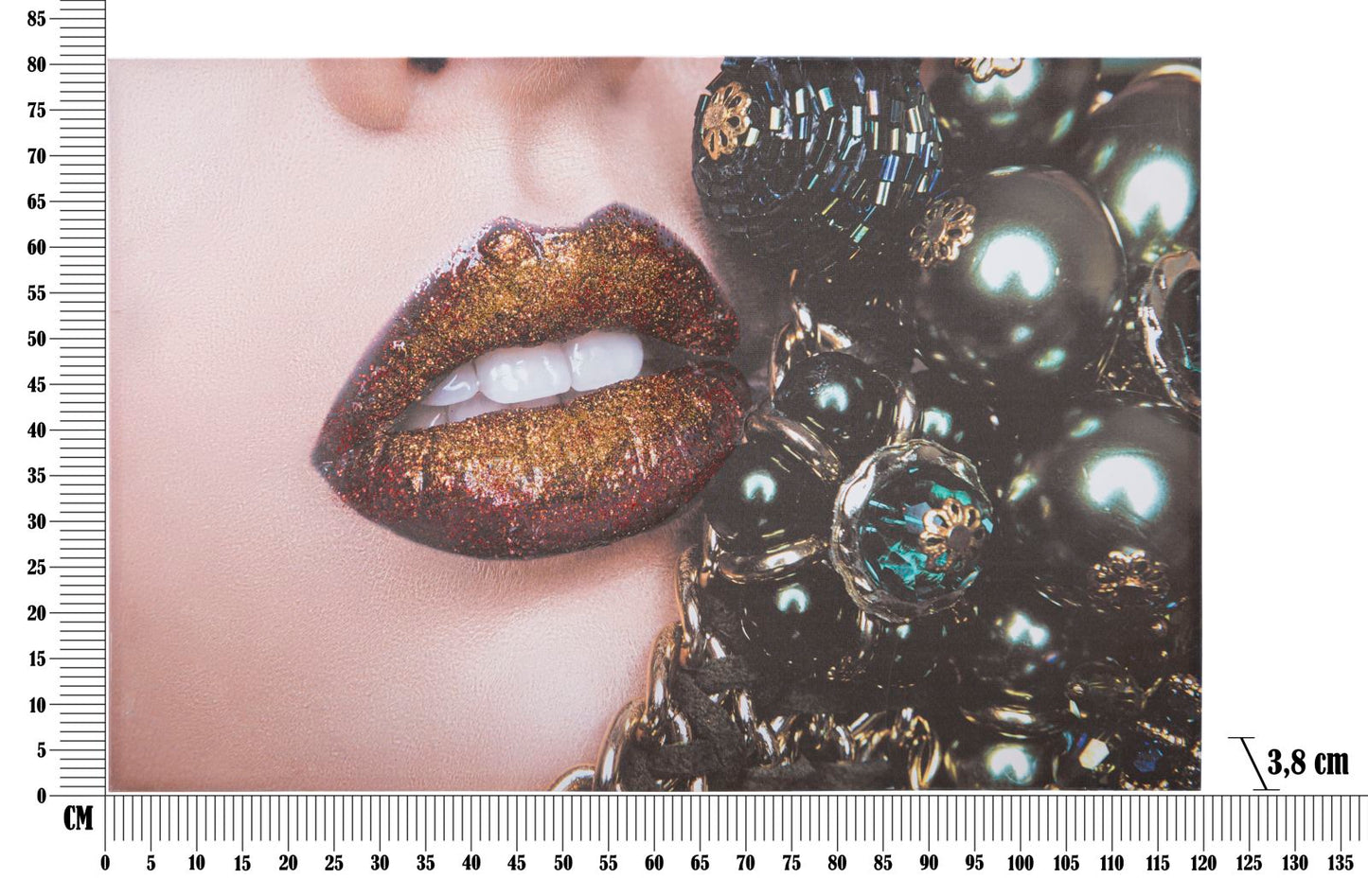 Impressão Sobre Tela Beautiful Lips Cm 80x3,8x120