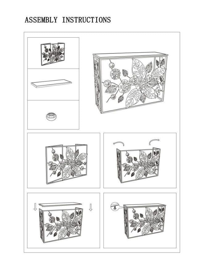 Consola Glam Dark Cm 111,8x41,9x80