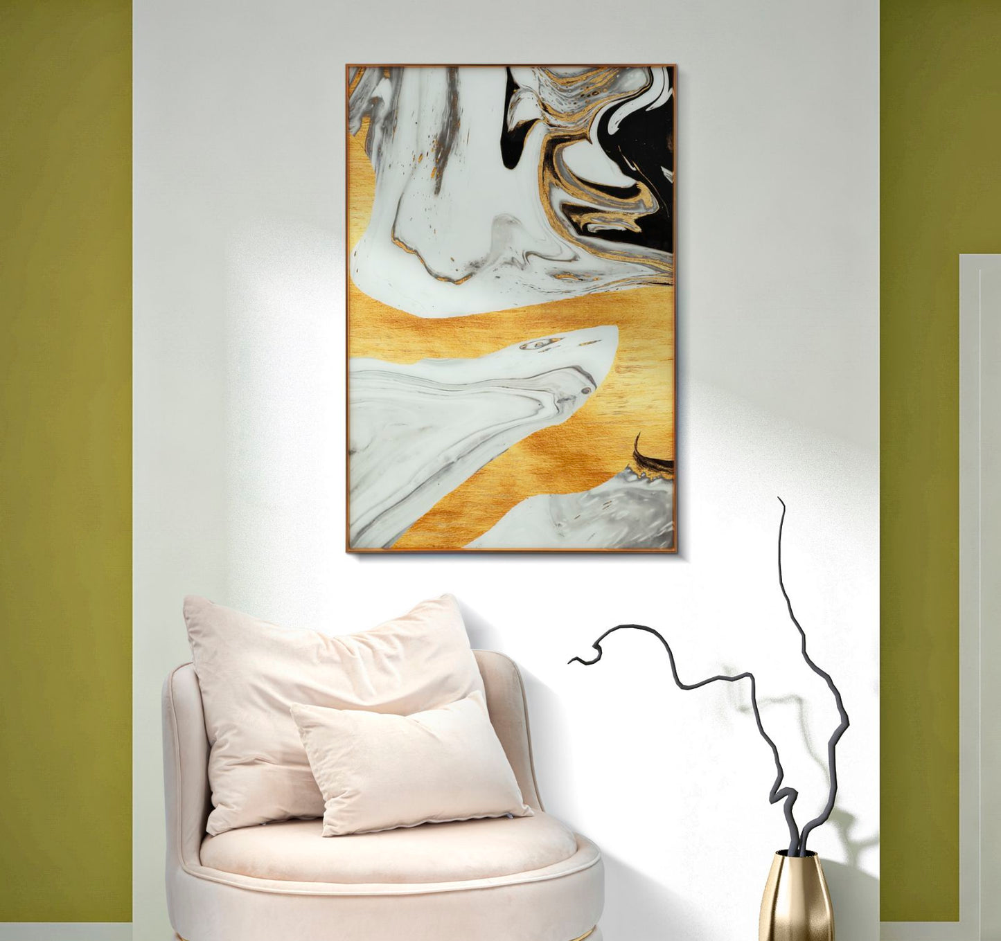 Painel Vetro com Moldura Ghostly Cm 80x3,5x120