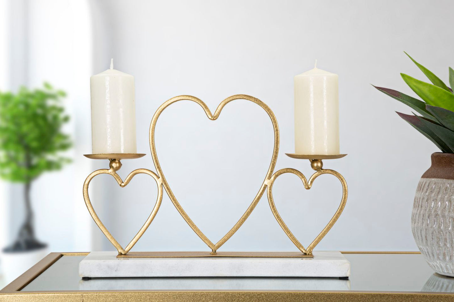 Porta velas Hearts Cm Cm 30x9x20