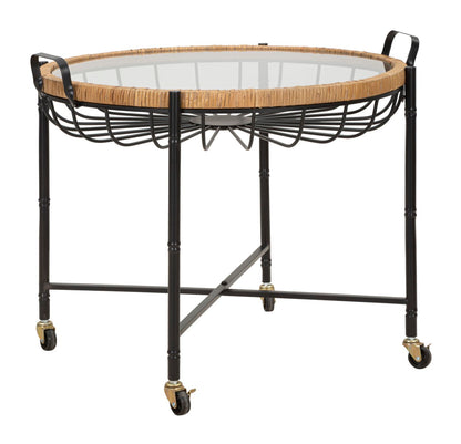 Mesa Auxiliar Cebu com Vetro E Ruote Cm 70,5x65x57