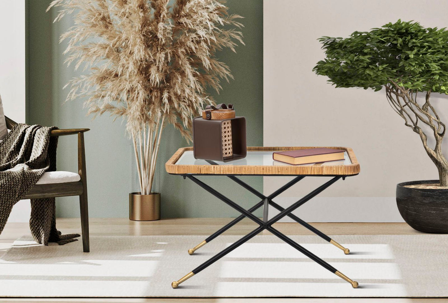 Mesa de Café Saint Barth Rett. Cm 70x50x45