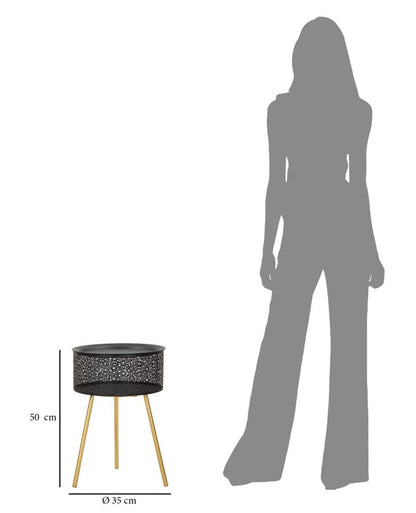 Mesa Auxiliar Blacky Cm ø 35x50
