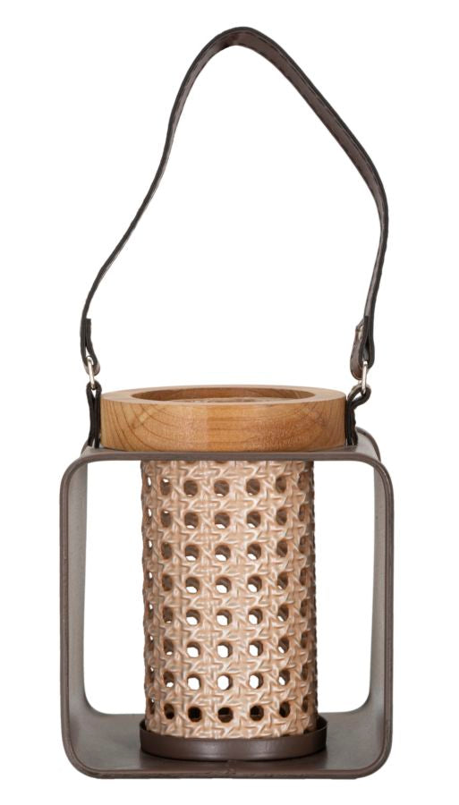 Lanterna Iron-Rattan Cm 16x13x20
