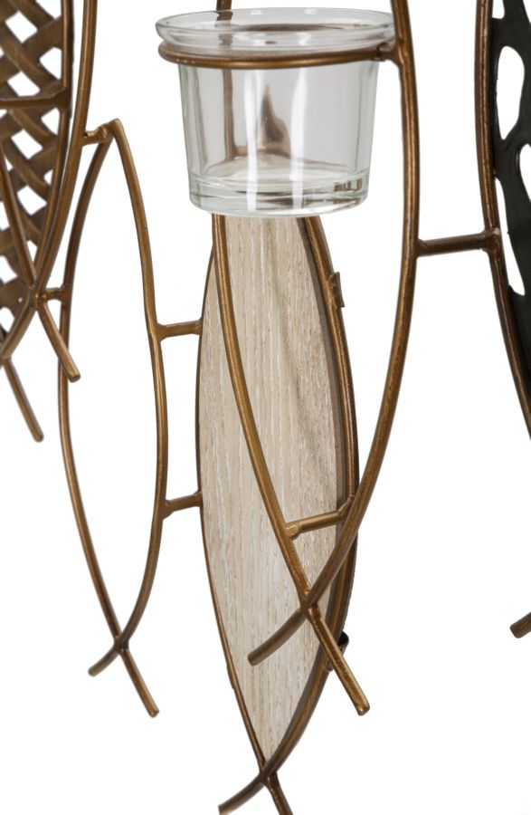 Porta velas de Parede Fish Cm 66x9x40,5