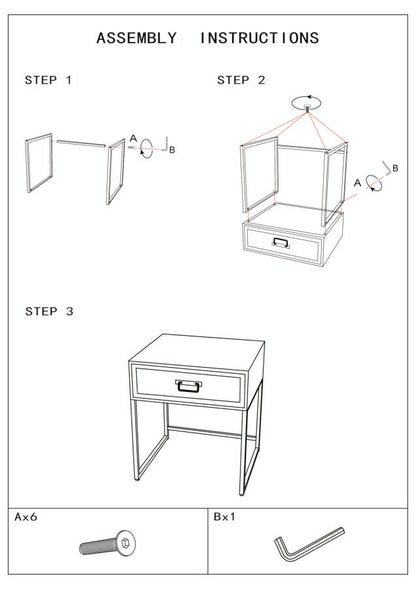 Mesa de Cabeceira Hanoi Cm 45x40x51,5