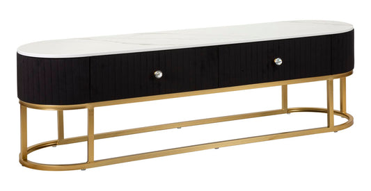 Porta Tv Montpellier Preto Cm 150x42x45