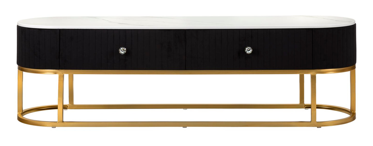 Porta Tv Montpellier Preto Cm 150x42x45