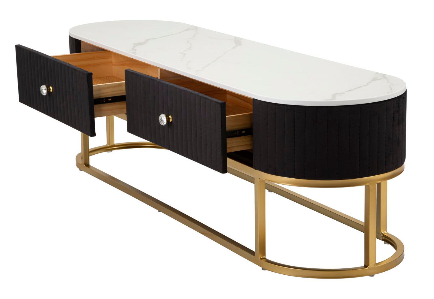 Porta Tv Montpellier Preto Cm 150x42x45