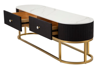 Porta Tv Montpellier Preto Cm 150x42x45