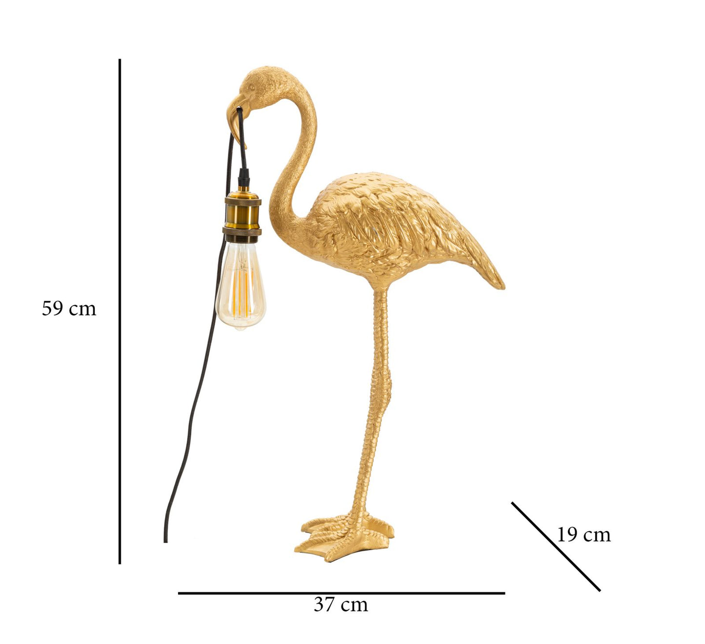 Candeeiro de Mesa Flamingo Cm 37x19x59