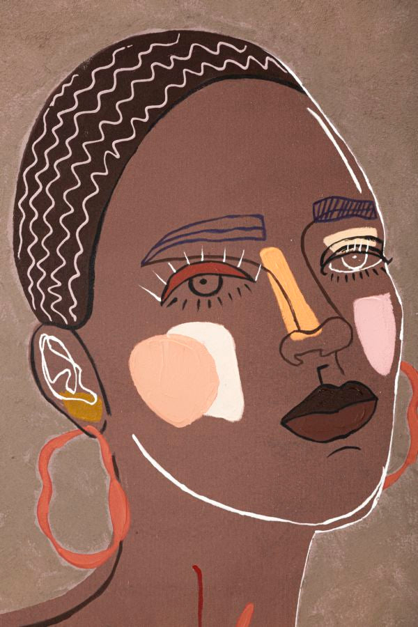 Pintura Sobre Tela Tribal -A- Cm 80x2,8x100