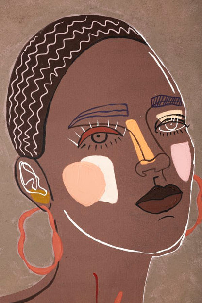 Pintura Sobre Tela Tribal -A- Cm 80x2,8x100