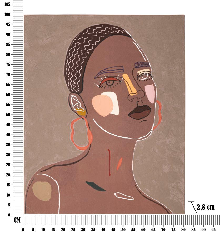 Pintura Sobre Tela Tribal -A- Cm 80x2,8x100