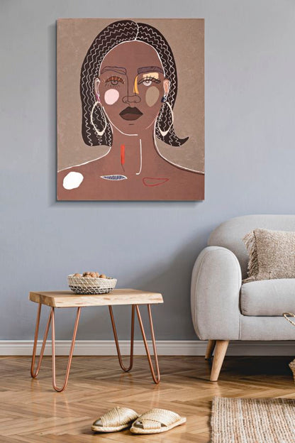 Pintura Sobre Tela Tribal -B- Cm 80x2,8x100