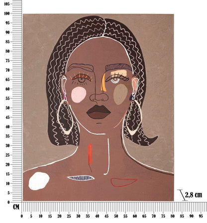 Pintura Sobre Tela Tribal -B- Cm 80x2,8x100