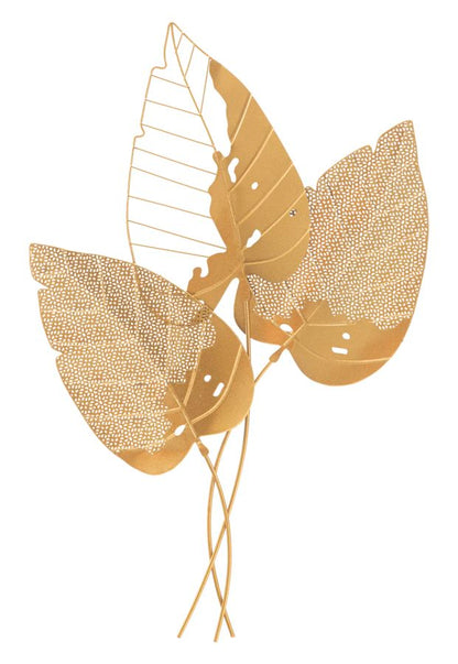 Painel em Ferro Autumn Folha Dourado Cm 53x4x84,5